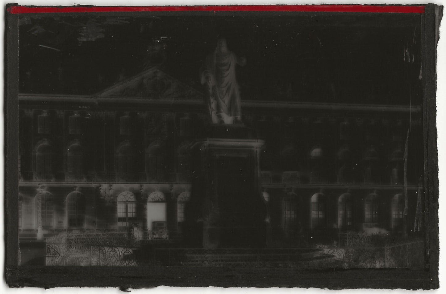 Plaque verre photo, négatif noir & blanc 9x14 cm, place Stanislas Nancy, France