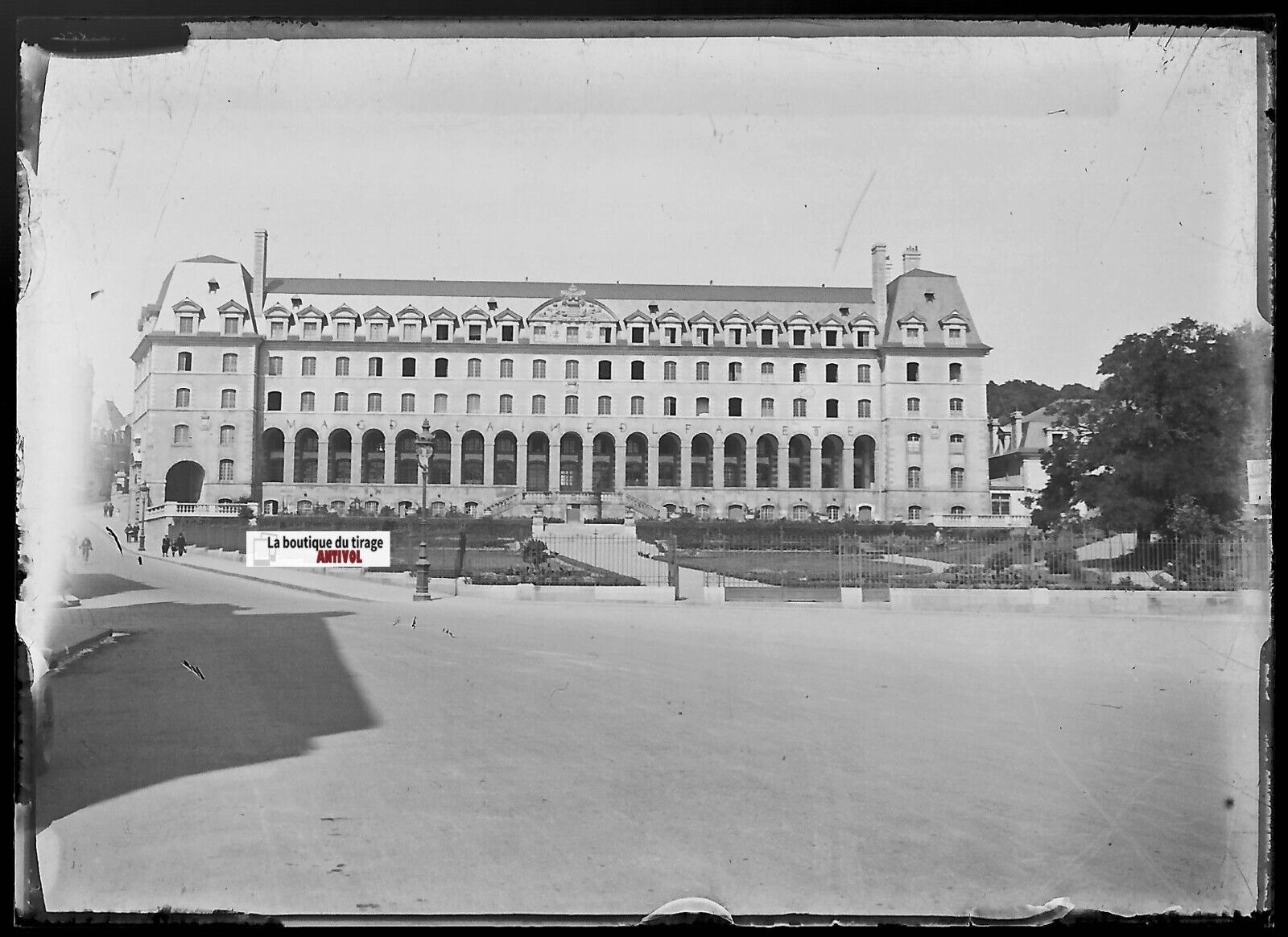 Rennes, Palais Saint-Georges, Plaque verre photo, négatif noir & blanc 6x9 cm