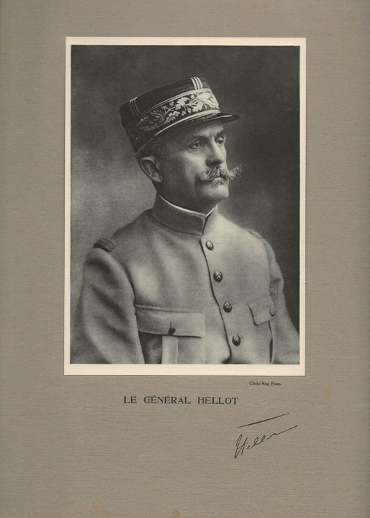 Photo ancienne, portrait militaire général Hellot, cliché Eugène Pirou, France