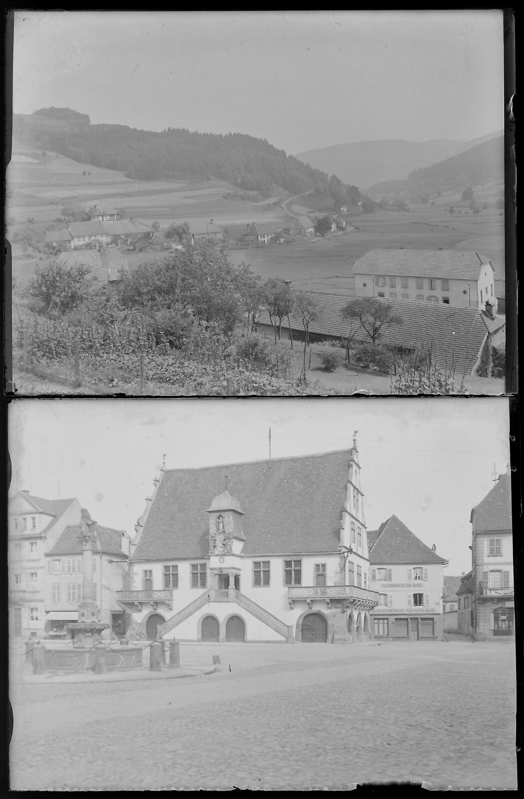 Alsace, Molsheim, Bergheim, photo plaque verre, lot de 12 négatifs 9x12 cm