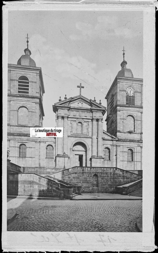 Saint-Dié-des-Vosges, Plaque verre ancienne, photo négatif noir & blanc 9x14 cm