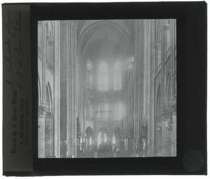 Cathédrale Notre-Dame de Paris, photo ancienne plaque verre, positif 8,5x10 cm