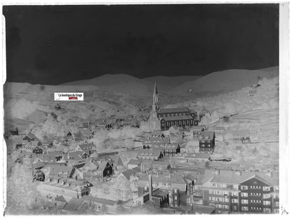 Lichtenthal, Allemagne, Plaque verre photo, négatif ancien noir & blanc 9x12 cm