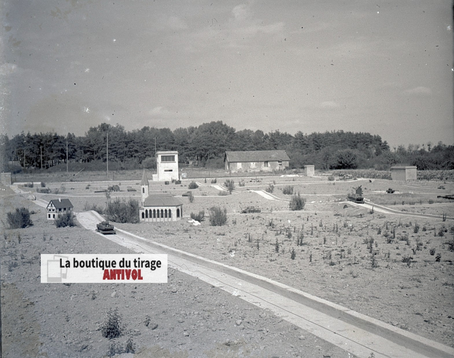 Camp du Ruchard, soldats, plaque verre, photo ancienne, négatif N&B 6x13 cm