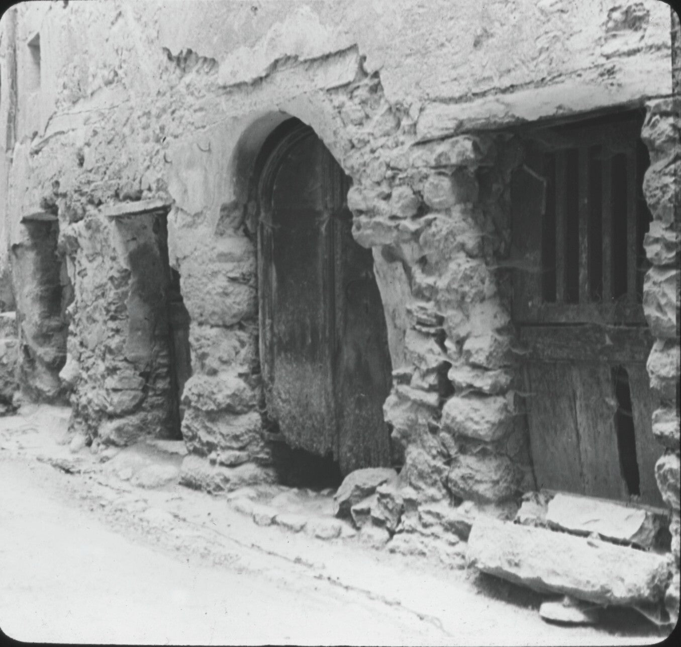 Montferrat, village Var, photo ancienne plaque de verre, positif 8,5x10 cm