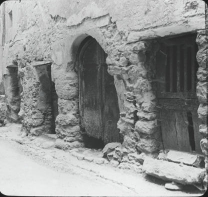 Montferrat, village Var, photo ancienne plaque de verre, positif 8,5x10 cm