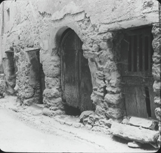 Montferrat, village Var, photo ancienne plaque de verre, positif 8,5x10 cm