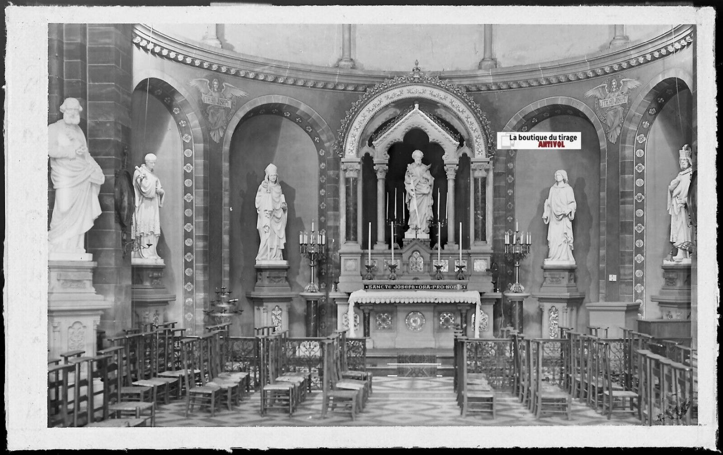 Plaque verre photo négatif noir & blanc 9x14 cm, Strasbourg, église Saint-Pierre