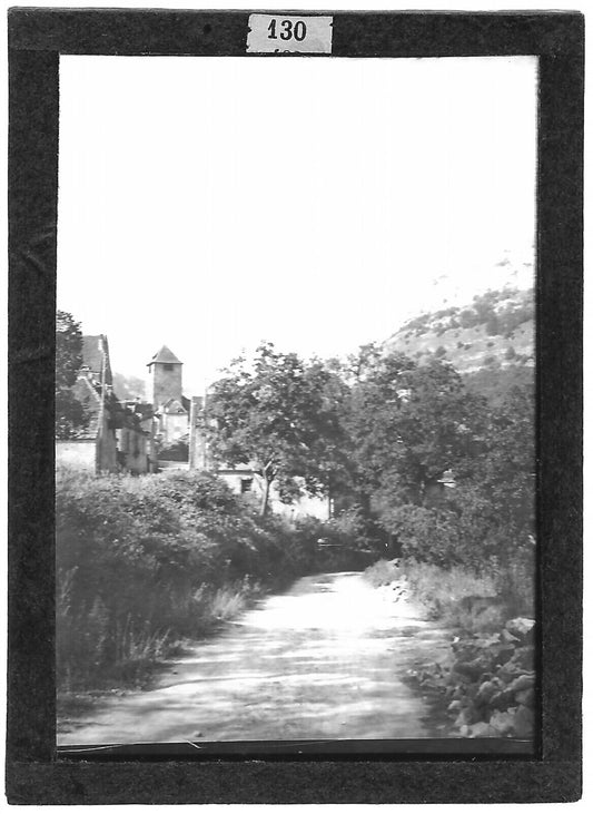 Plaque verre photo ancienne positif noir et blanc 6x9 cm Cévennes France