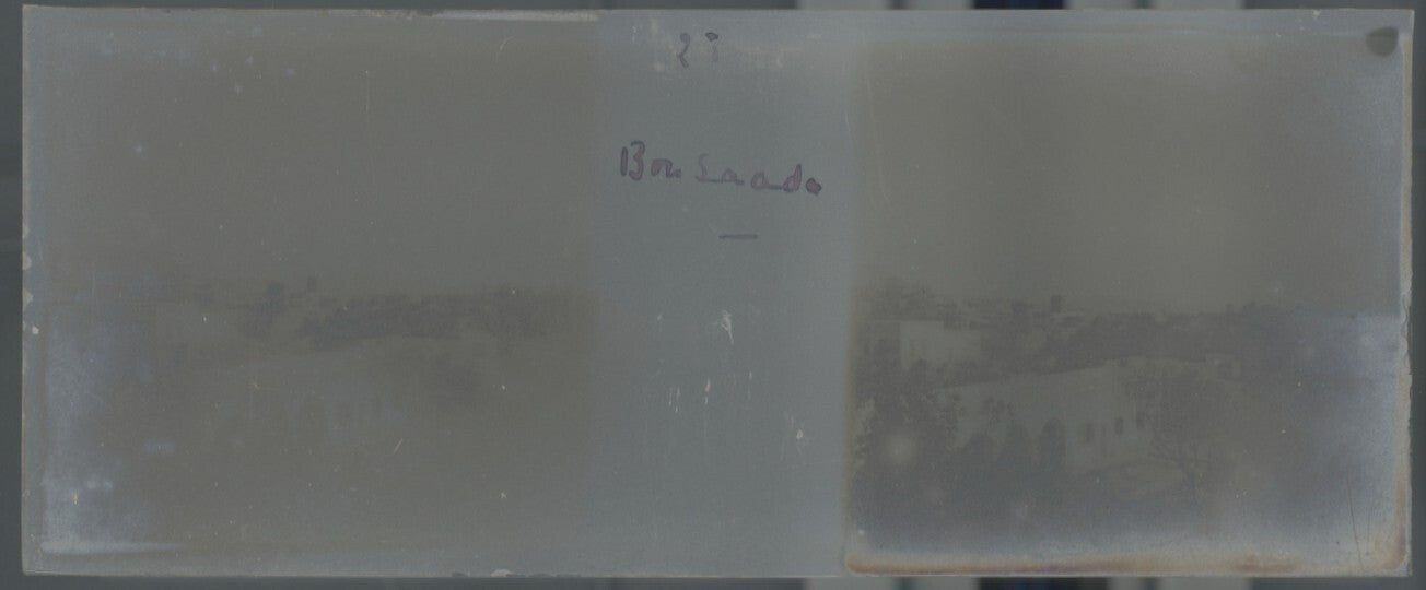 Bou Saâda, Algérie, Plaque verre stéréoscopie, positif noir & blanc 4,5x10,7 cm