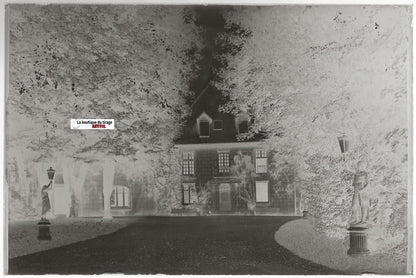 Mont-sous-Vaudrey, château, Plaque verre photo, négatif noir & blanc 10x15 cm