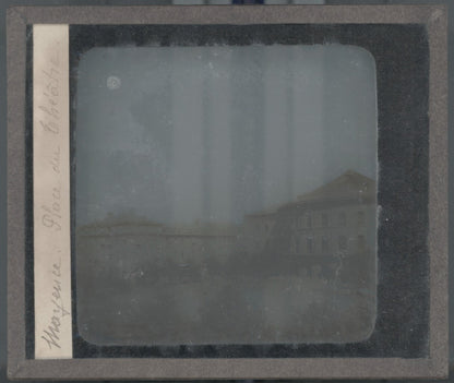 Théâtre, Mainz, Mayence, Allemagne, photo plaque verre, positif 8,5x10 cm
