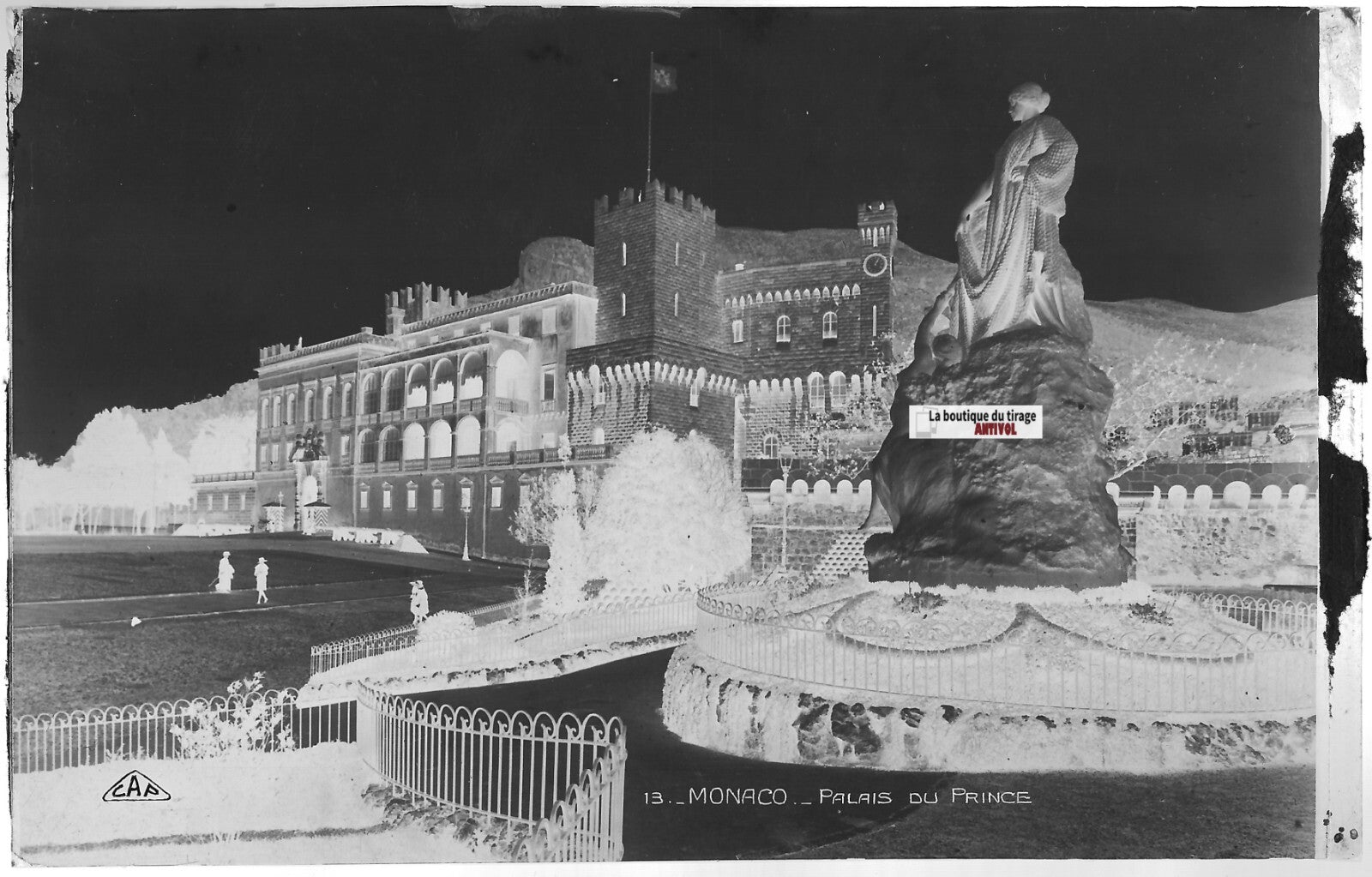 Monte-Carlo Monaco, casino, photos plaque de verre, lot de 5 négatifs 9x14 cm