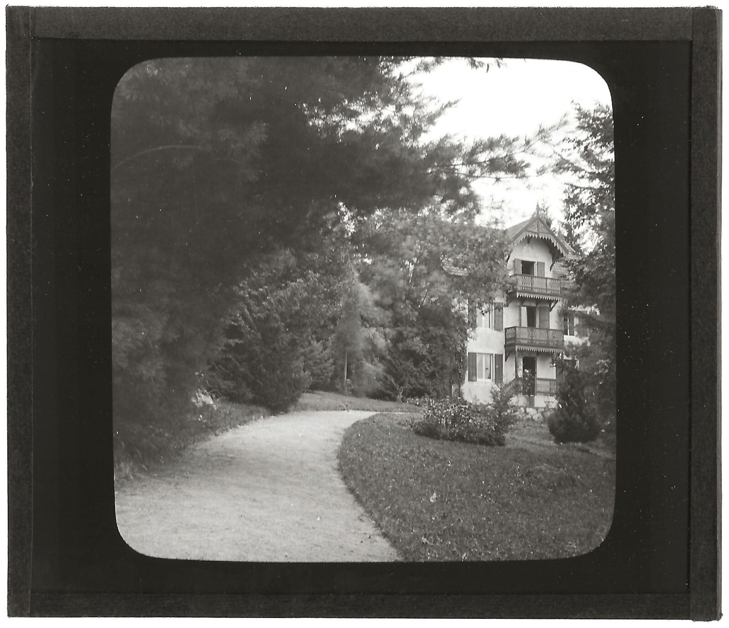 Maison Vosges, nature France, photo ancienne plaque de verre, positif 8,5x10 cm