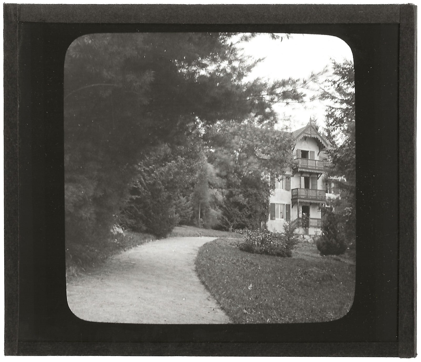 Maison Vosges, nature France, photo ancienne plaque de verre, positif 8,5x10 cm