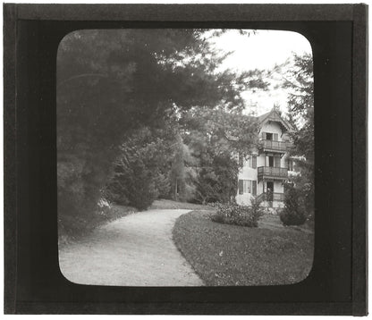 Maison Vosges, nature France, photo ancienne plaque de verre, positif 8,5x10 cm