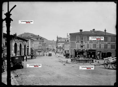 Billom Auvergne, France, photos plaque de verre, lot de 5 négatifs 13x18 cm