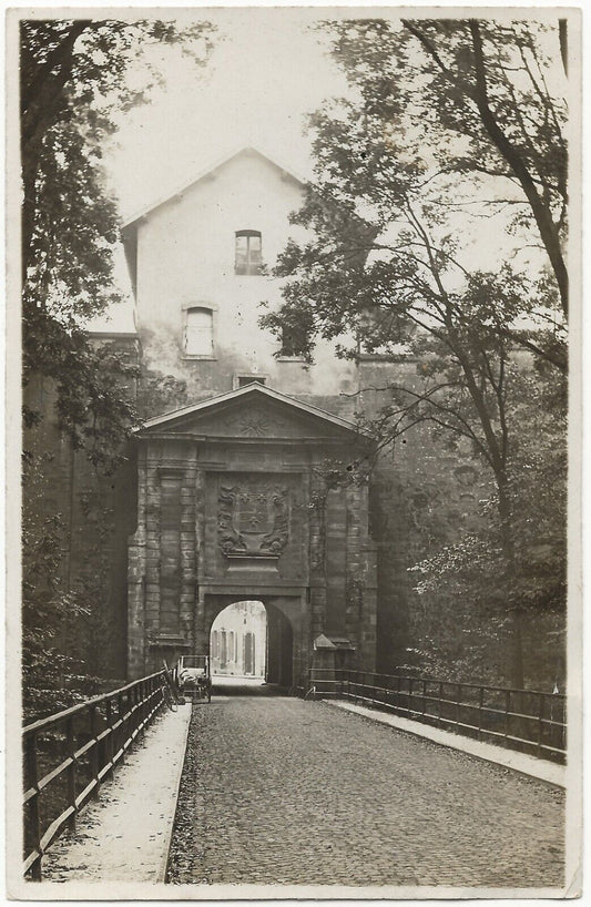 Belfort, porte de Brisach, photographie ancienne France, sépia, papier 9x14 cm