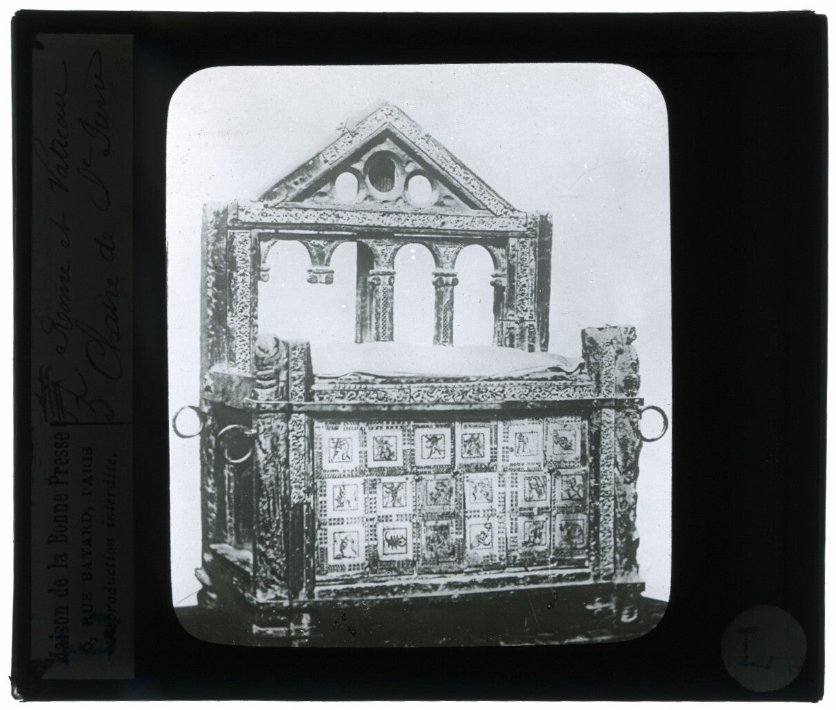Chaire de Saint Pierre, Rome, photo ancienne plaque de verre, positif 8,5x10 cm