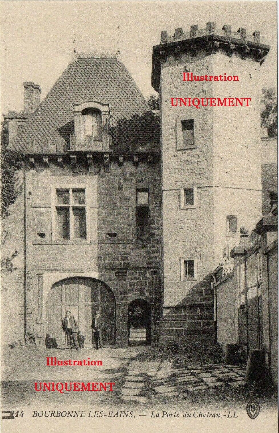 Plaque verre photo ancienne positif noir et blanc 13x18 cm Bourbonne-les-Bains