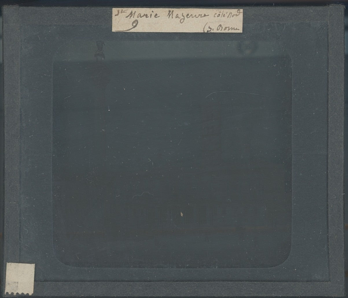 Rome Italie, Basilique, photo plaque verre, noir & blanc, positif 8,5x10 cm