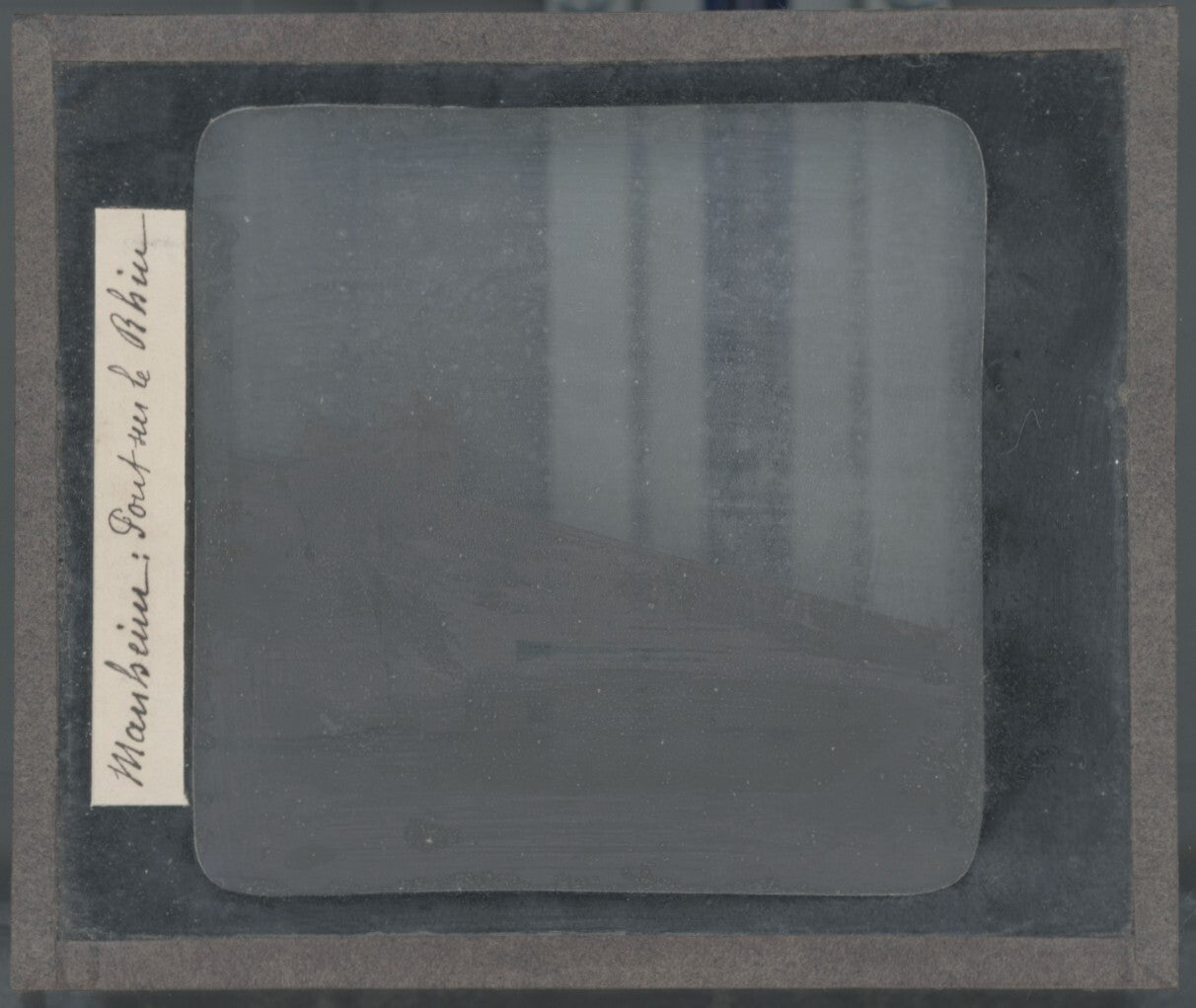 Pont sur le Rhin à Mannheim, Allemagne, photo plaque verre, positif 8,5x10 cm