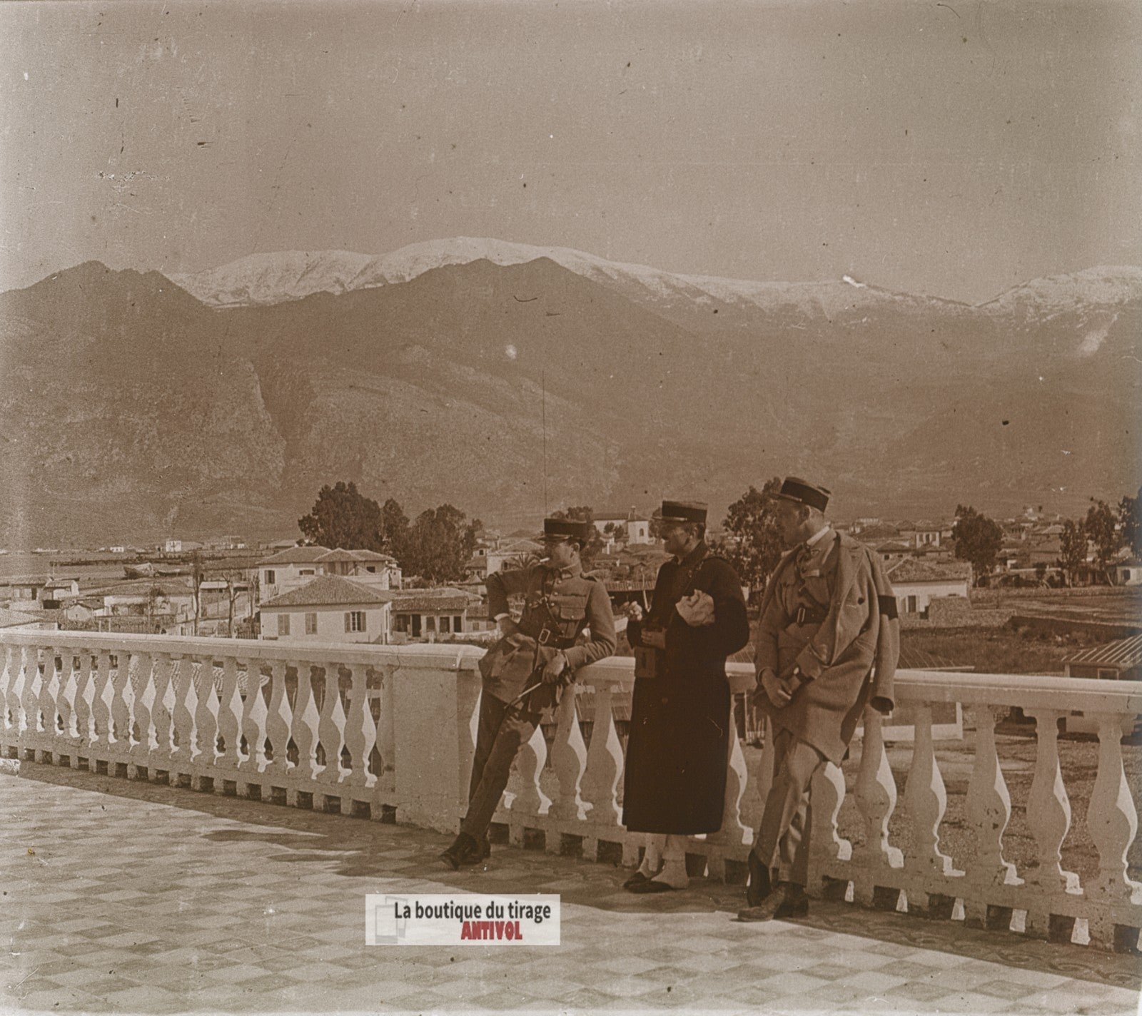 Militaires français, soldats, plaque de verre, photo ancienne stéréo 6x13 cm