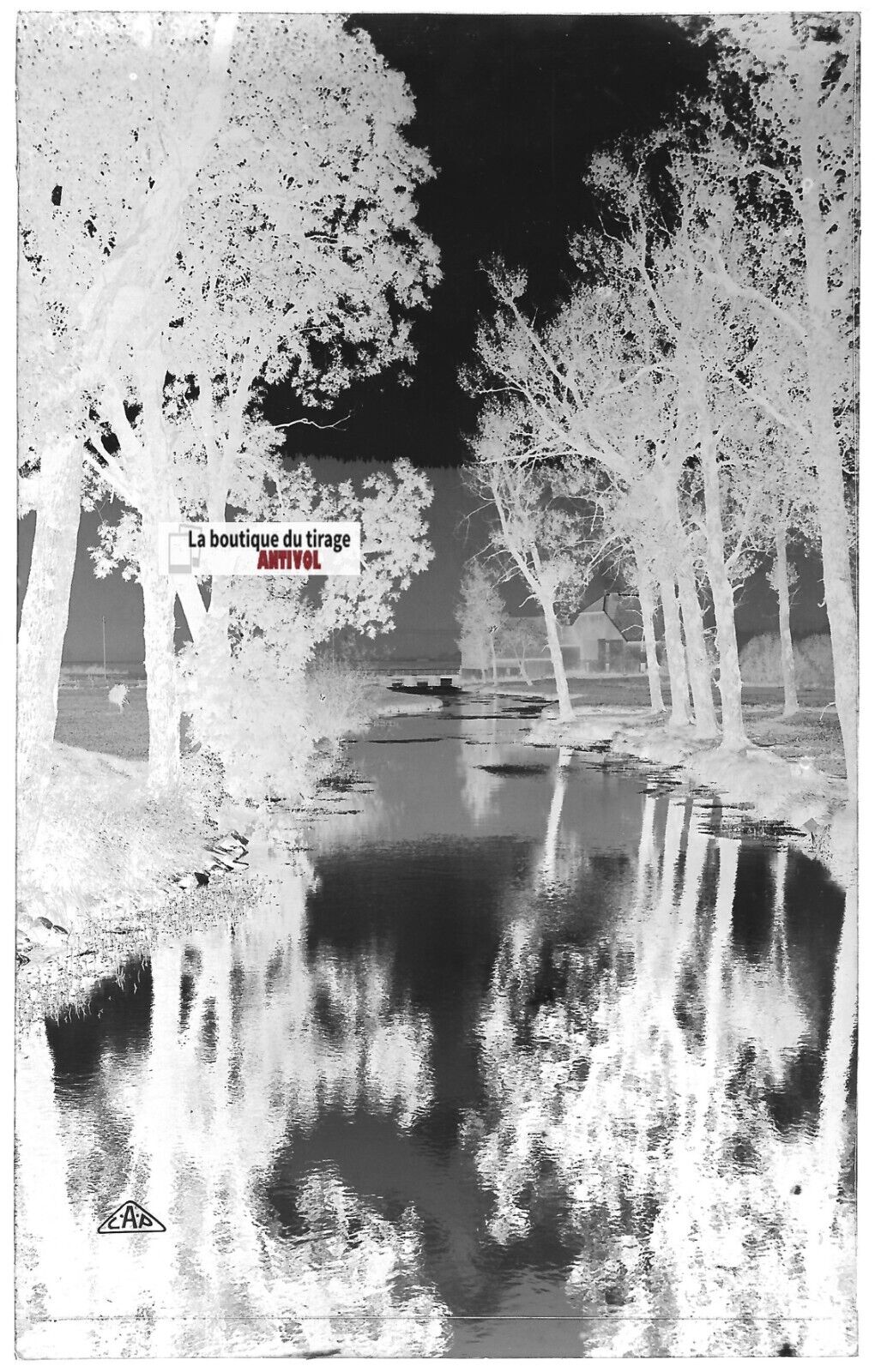 Plaque verre photo ancienne, négatif noir & blanc 9x14 cm, Mouthe Doubs France