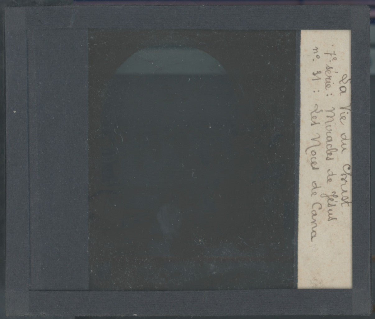 Les noces de Cana, photo plaque verre, noir & blanc, positif 8,5x10 cm