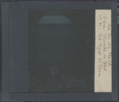 Les noces de Cana, photo plaque verre, noir & blanc, positif 8,5x10 cm