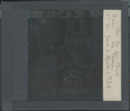 Jésus d’Hérode à Pilate, photo plaque verre, noir & blanc, 8,5x10 cm