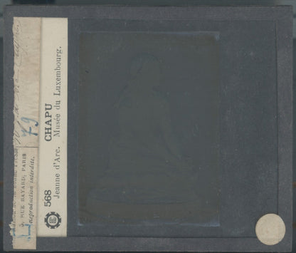 Jeanne d’Arc, Paris, photo plaque verre, noir & blanc, positif 8,5x10 cm