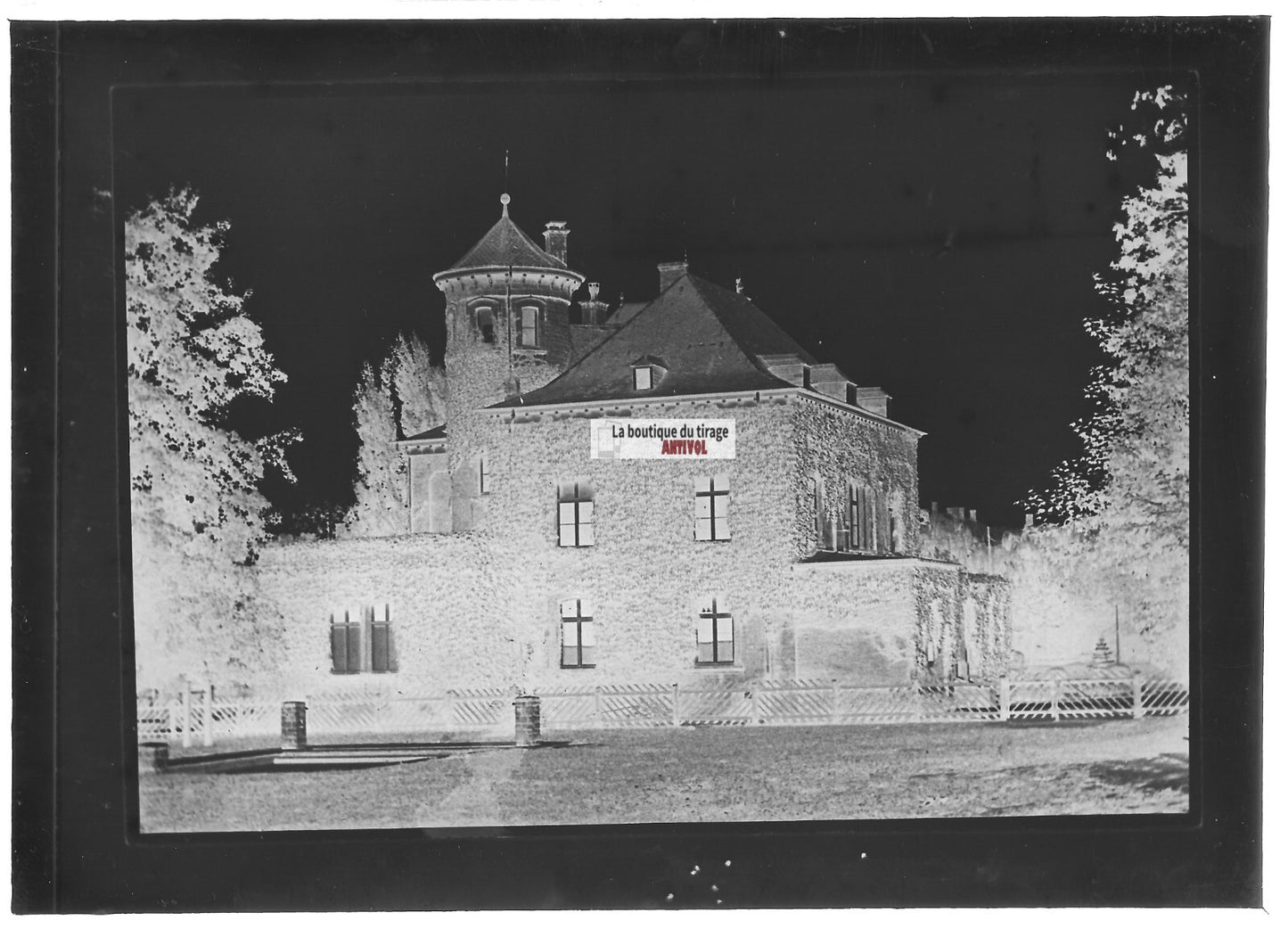 Plaque verre photo ancienne négatif noir et blanc 13x18 cm ESCH-SUR-ALZETTE