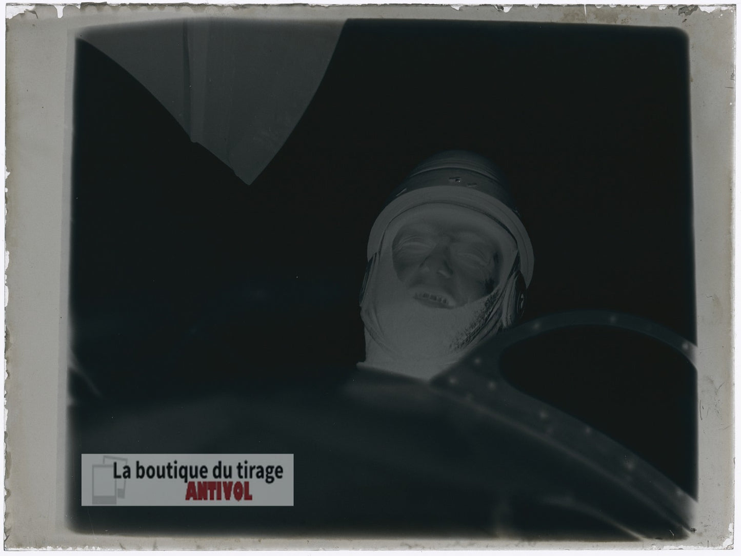 Portrait d’aviateur, avion, homme, plaque verre, photo ancienne, négatif 9x12 cm