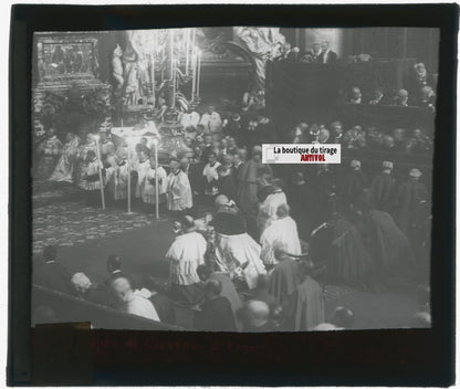 Photo groupe, regligion, photo ancienne plaque de verre, positif 8,5x10 cm