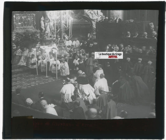 Photo groupe, regligion, photo ancienne plaque de verre, positif 8,5x10 cm