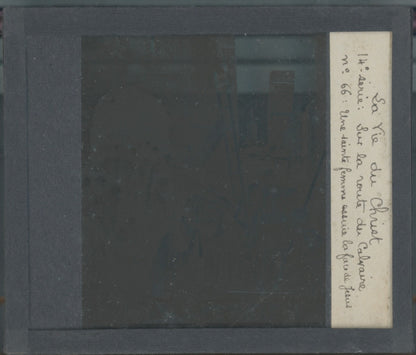 Véronique essuie le visage, photo plaque verre, noir & blanc, 8,5x10 cm