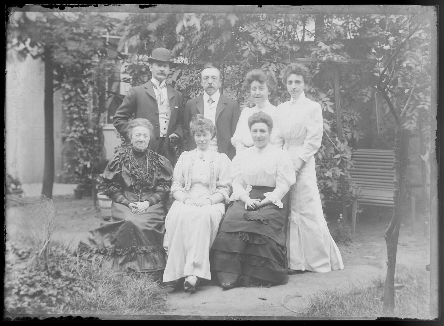 Femmes, robe, photos anciennes plaque de verre, lot de 10 négatifs 13x18 cm