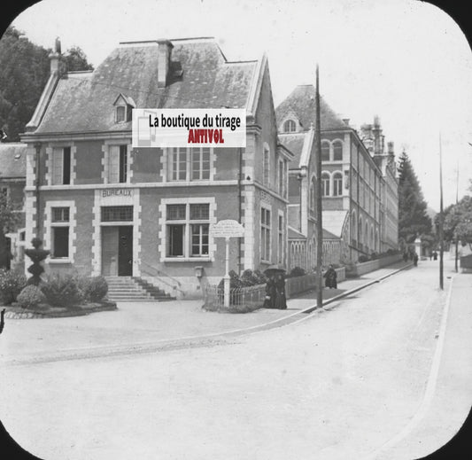 Hautes-Pyrénées, Lourdes, photo plaque verre, noir et blanc, positif 8,5x10 cm