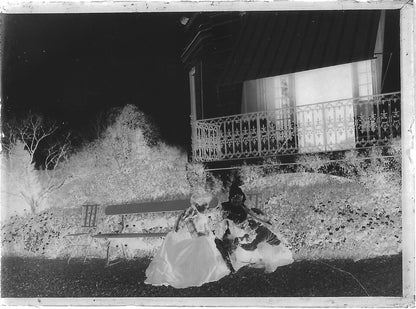 Plaque verre photo ancienne négatif 6x9 cm femme enfants chien - La Boutique Du Tirage 