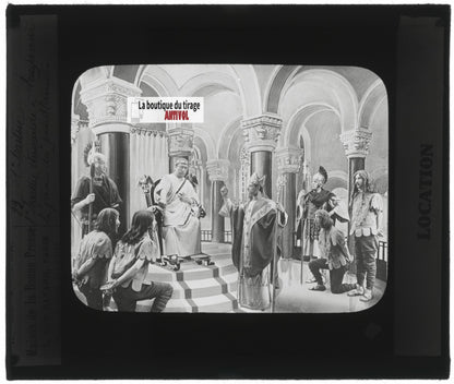 Saint-Martin, photo ancienne plaque verre, noir et blanc, positif 8,5x10 cm