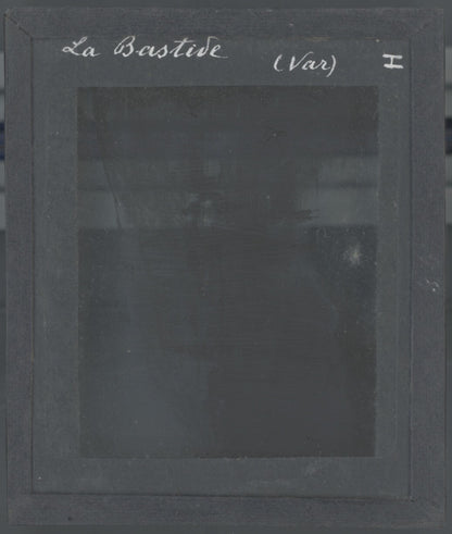La Bastide, village Var, photo ancienne plaque de verre, positif 8,5x10 cm