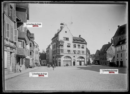 Colmar, France, photos anciennes plaque de verre, lot de 5 négatifs 13x18 cm