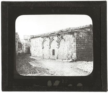 Via Dolorosa Jérusalem, photo ancienne plaque de verre, positif 8,5x10 cm