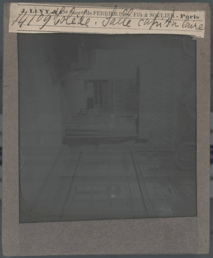 Salle capitulaire, Tolède, Espagne, photo plaque de verre, positif 8,5x10 cm