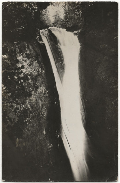 Plaque verre photo négatif noir & blanc 9x14 cm, Cascade du Plat à Barbe, eau