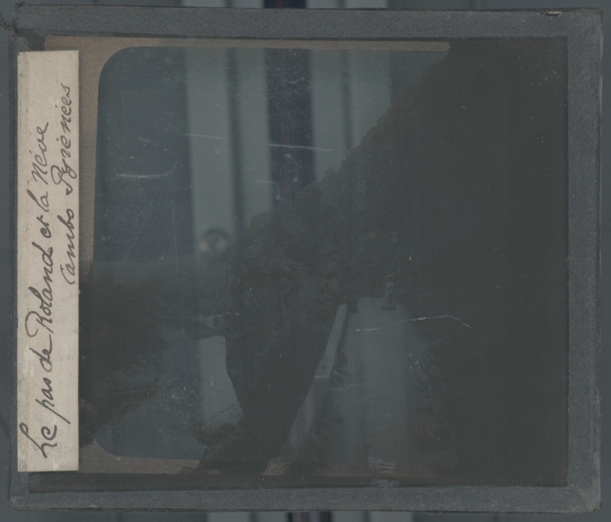 Gorges du Pas de Roland, photo plaque verre, noir & blanc, positif 8,5x10 cm