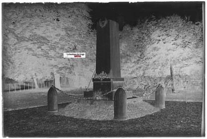 Mont-sous-Vaudrey, guerre, Plaque verre photo, négatif noir & blanc 10x15 cm