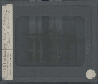 Saint-Jean-de-Latran, Rome, photo plaque verre, noir & blanc, positif 8,5x10 cm