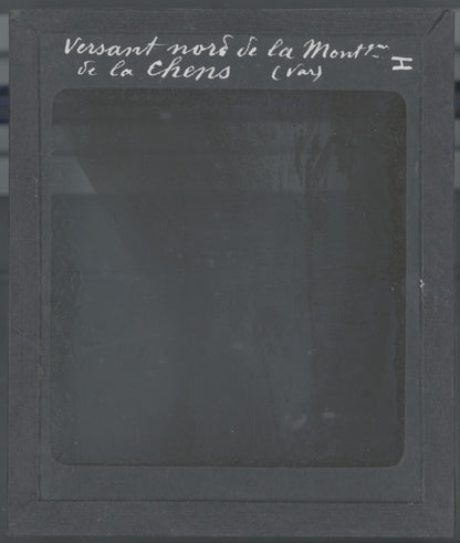 Montagne de Lachens, Var, photo ancienne plaque de verre, positif 8,5x10 cm